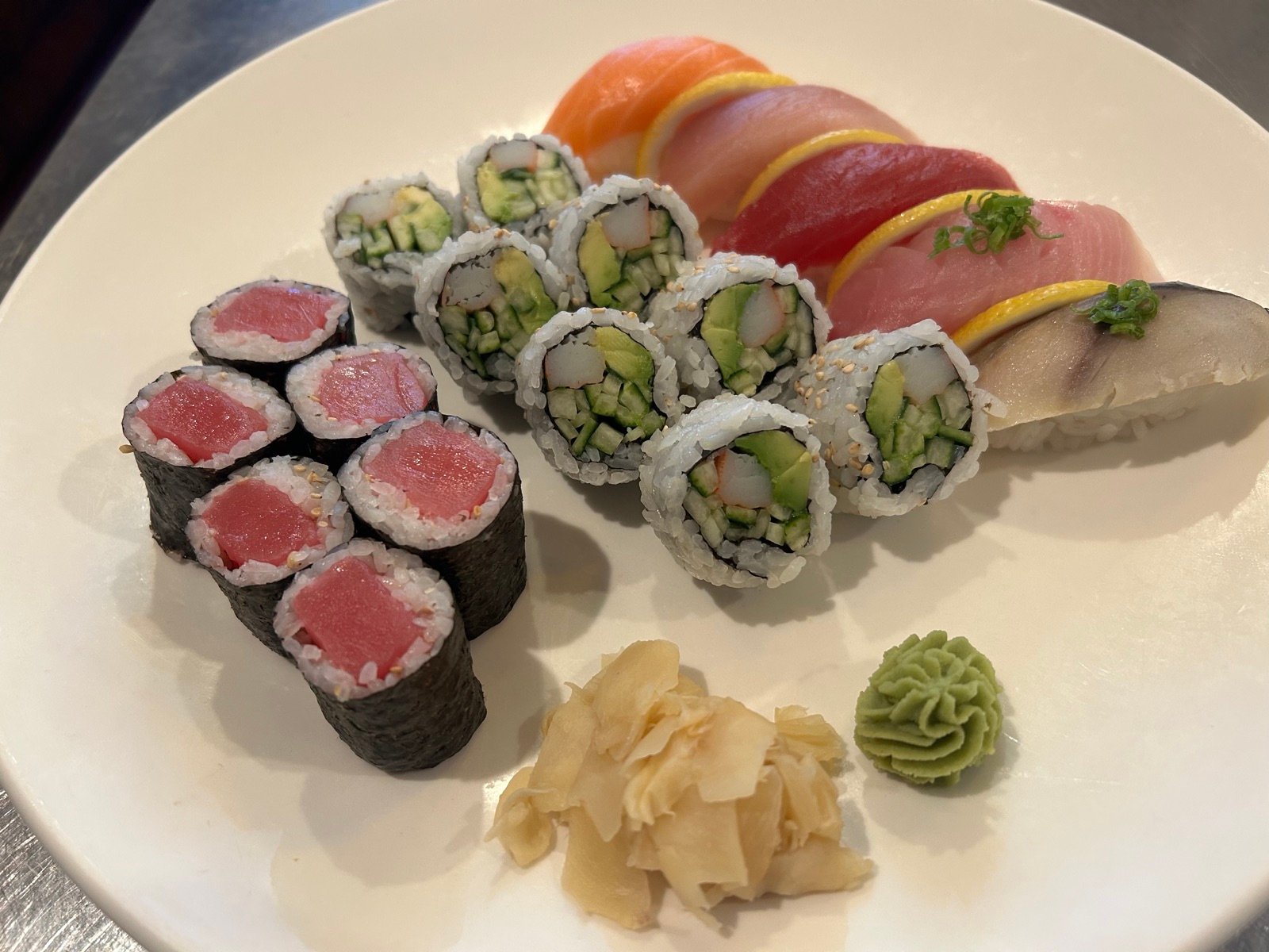 Sushi and sashimi combo